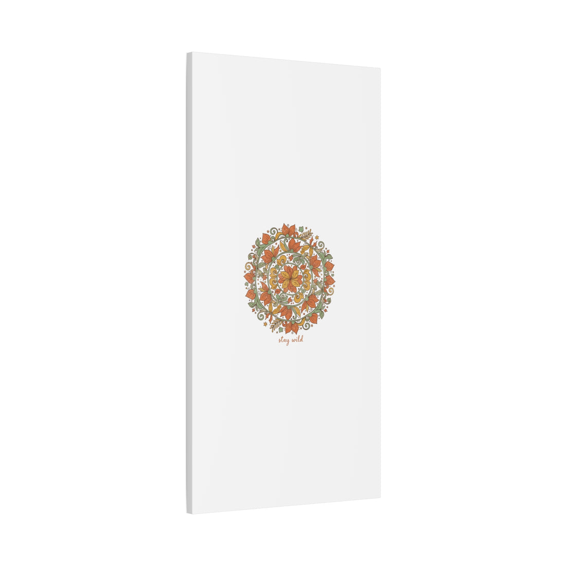 Stay Wild Mandala Canvas, Boho Paisley Wall Art | Artisanal Boho Print