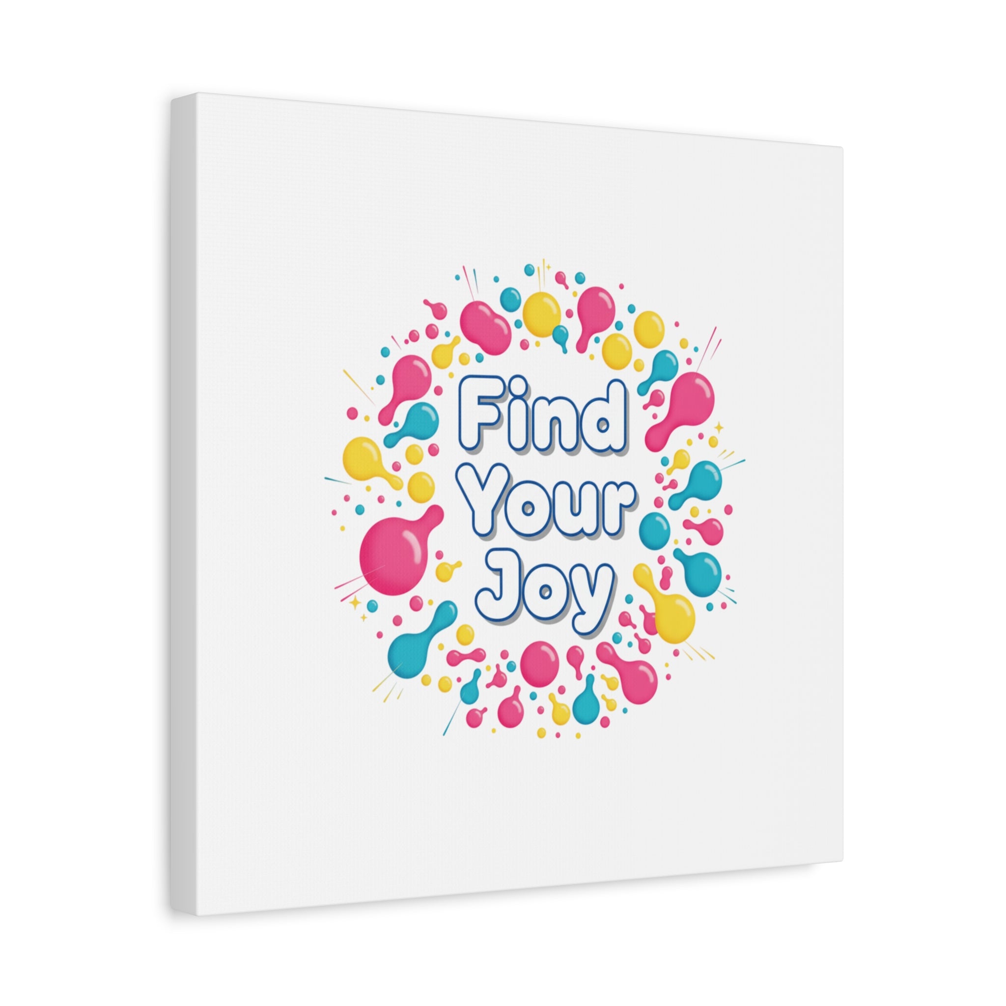 Find Your Joy Canvas | Dopamine Decor, Neon Gradient Squiggle Art