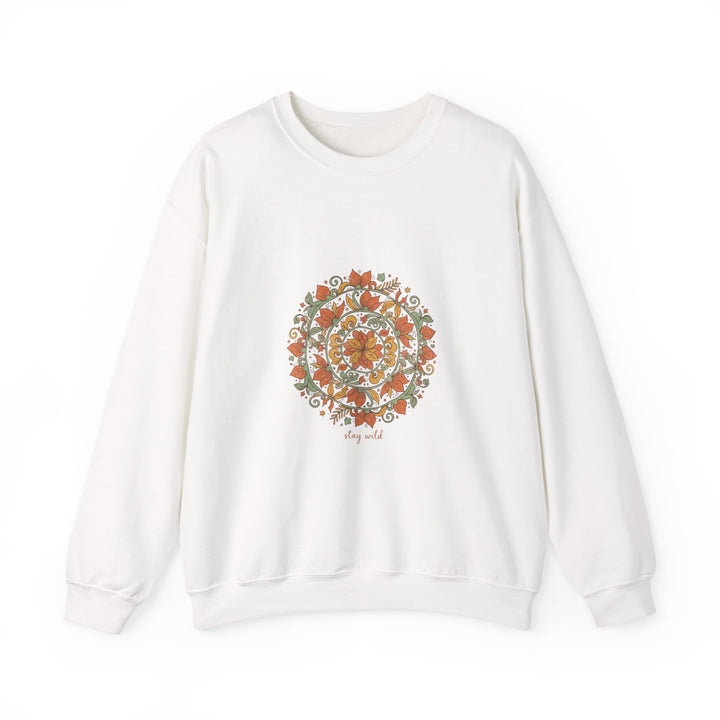 Boho Mandala Sweatshirt, mandala pattern print, vintage paisley design