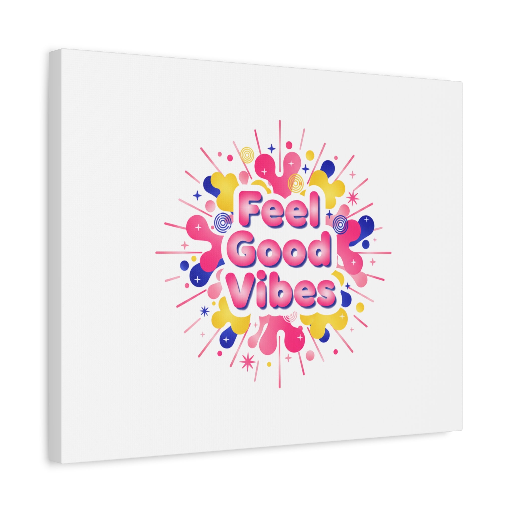 Feel Good Vibes Canvas | Dopamine Decor, Neon Gradient Squishy Art