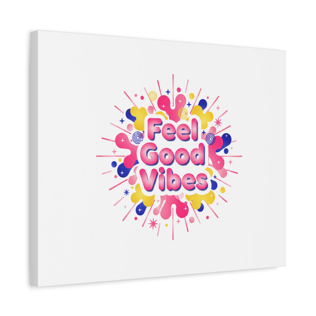 Feel Good Vibes Canvas | Dopamine Decor, Neon Gradient Squishy Art