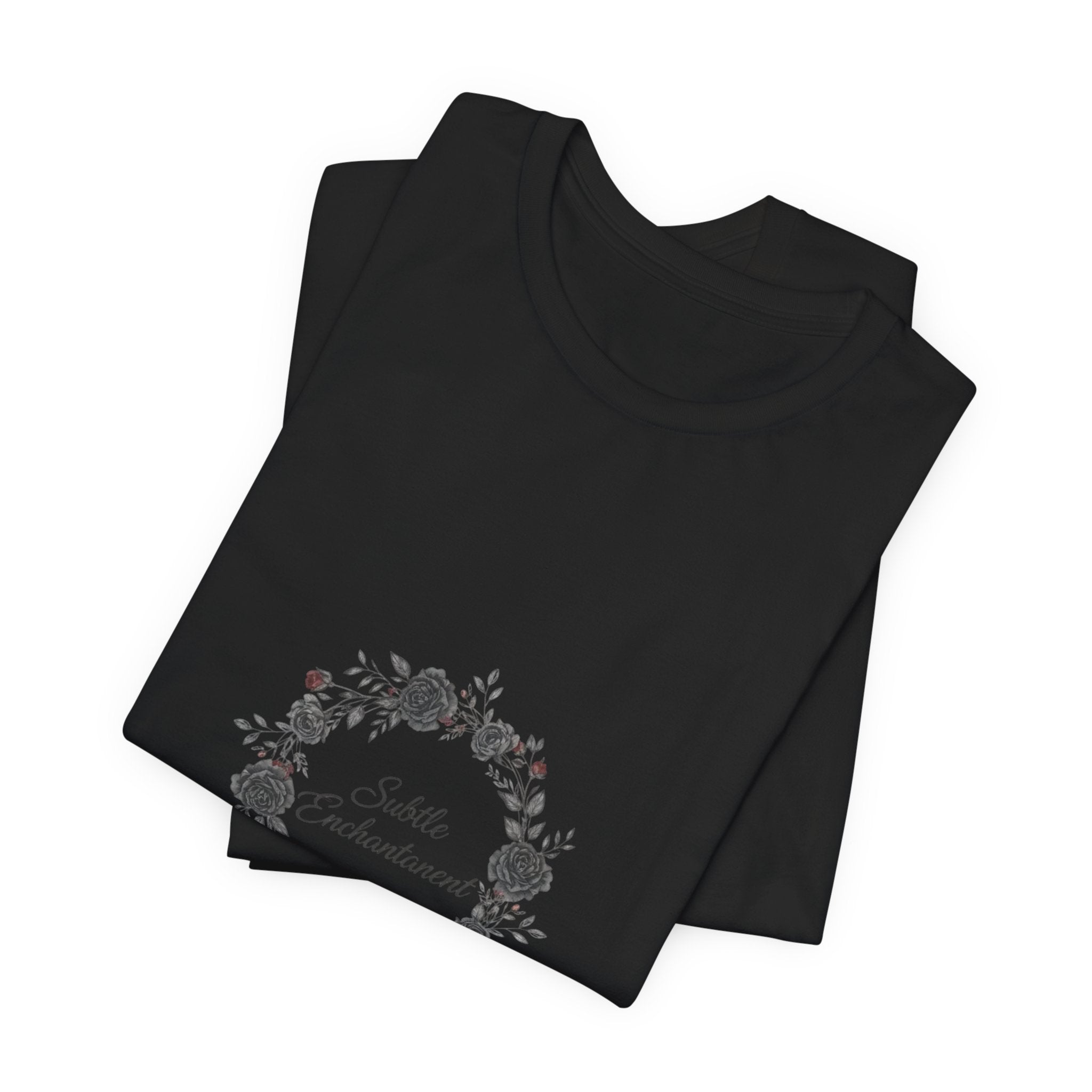 Moon Rose Wreath Tee | gothic floral tee, dark romance shirt