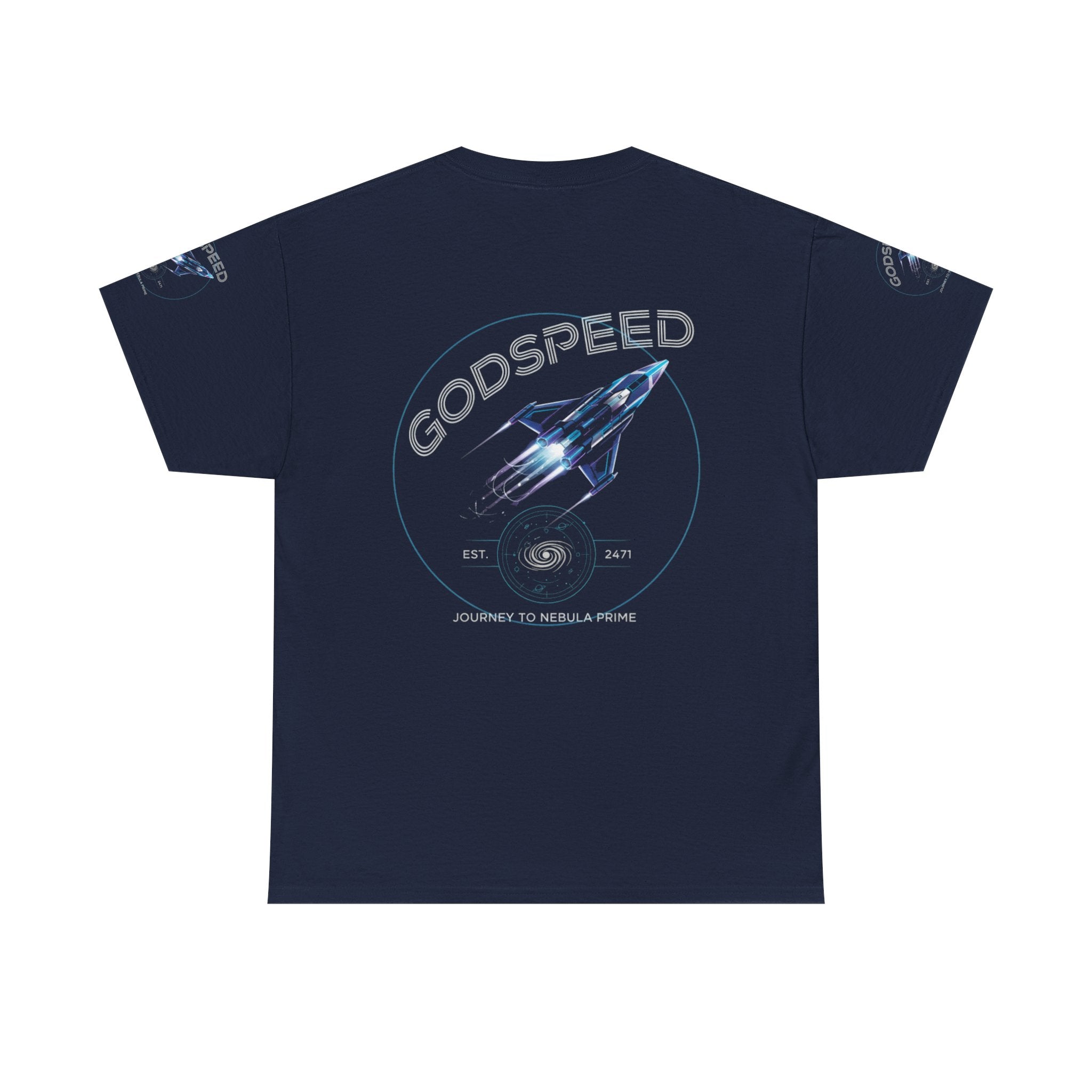 Rocket Space Unisex Tee - Godspeed to the Stars Design - Goat Corp
