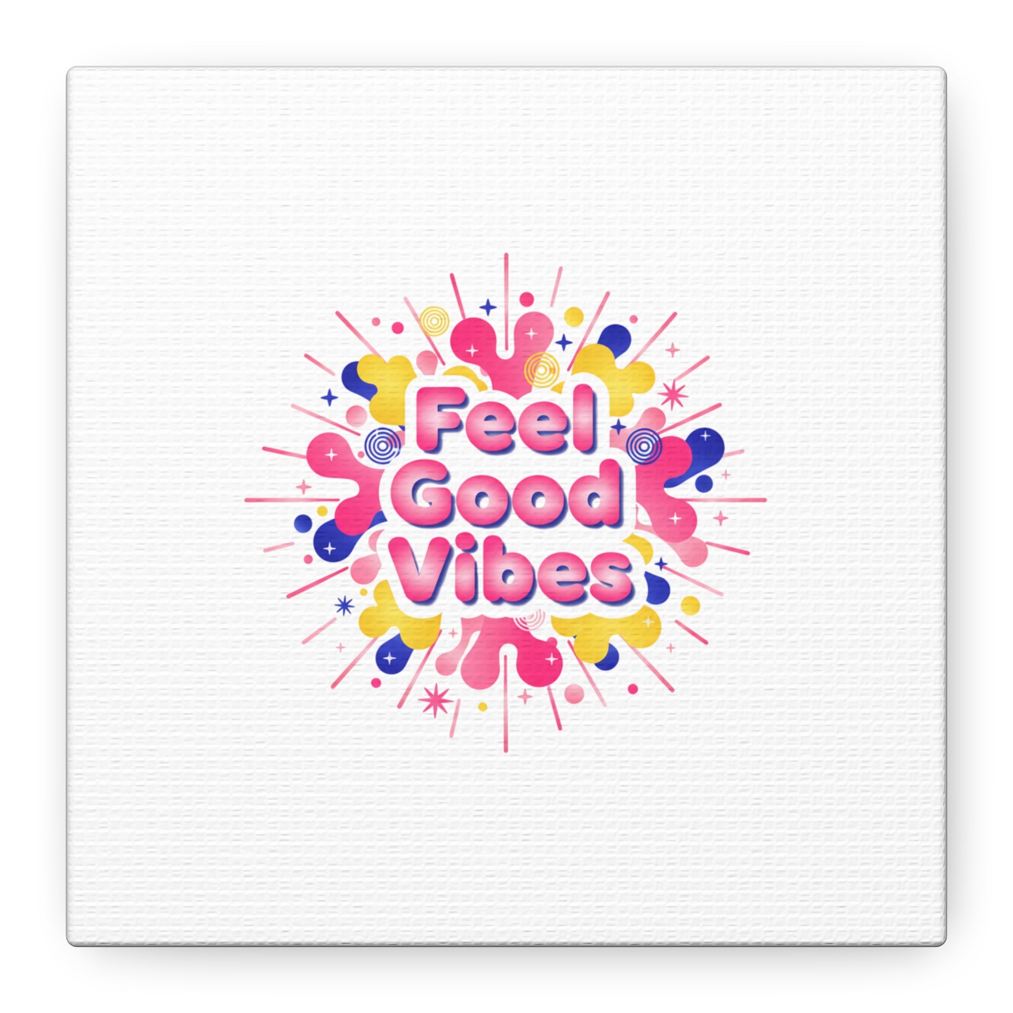Feel Good Vibes Canvas | Dopamine Decor, Neon Gradient Squishy Art