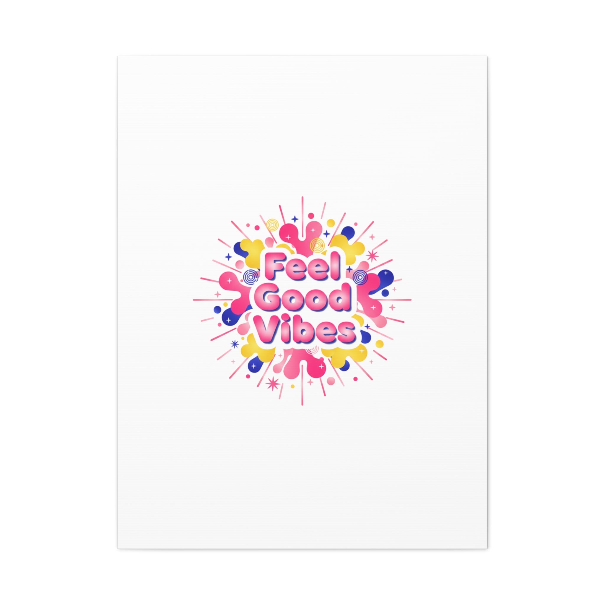 Feel Good Vibes Canvas | Dopamine Decor, Neon Gradient Squishy Art