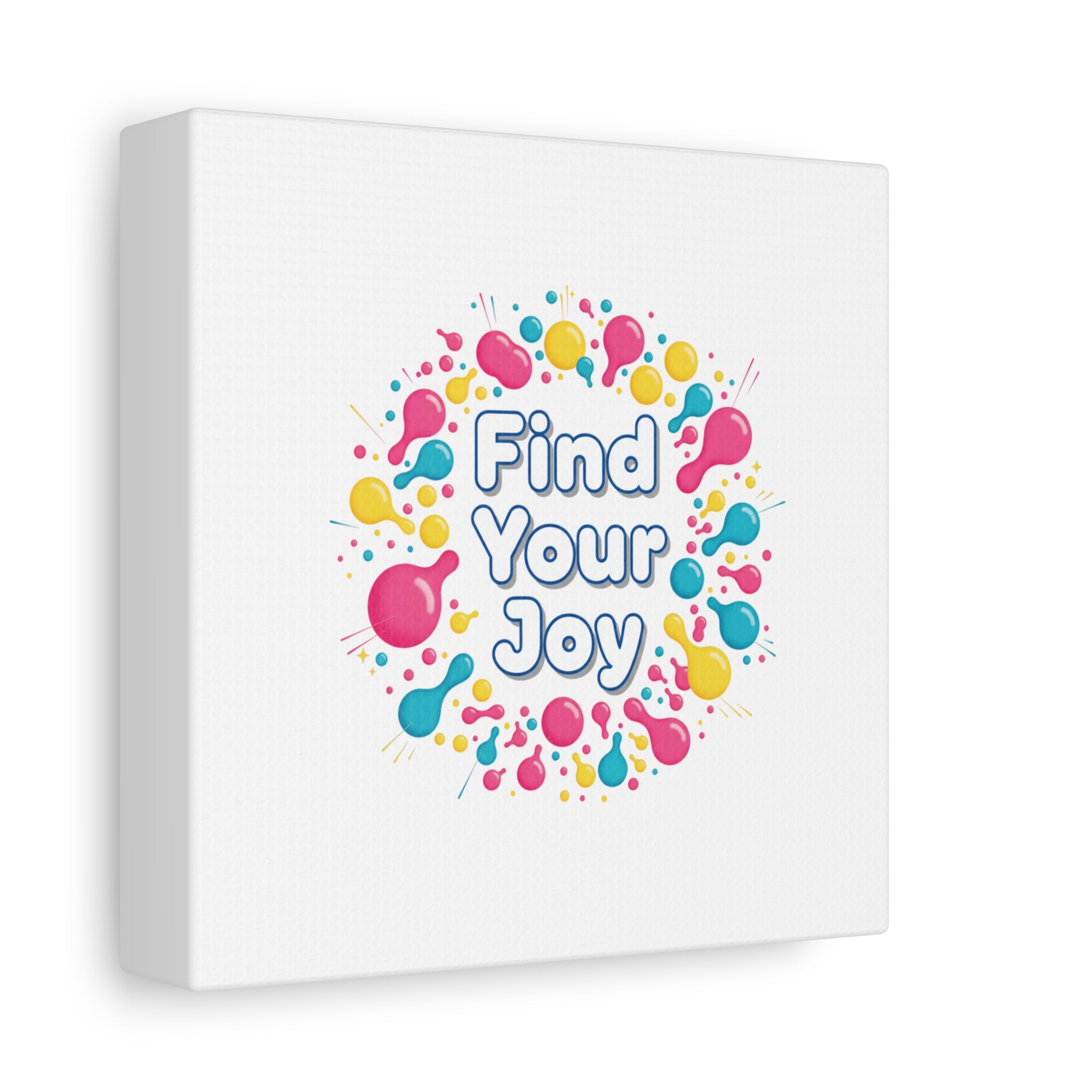Find Your Joy Canvas | Dopamine Decor, Neon Gradient Squiggle Art