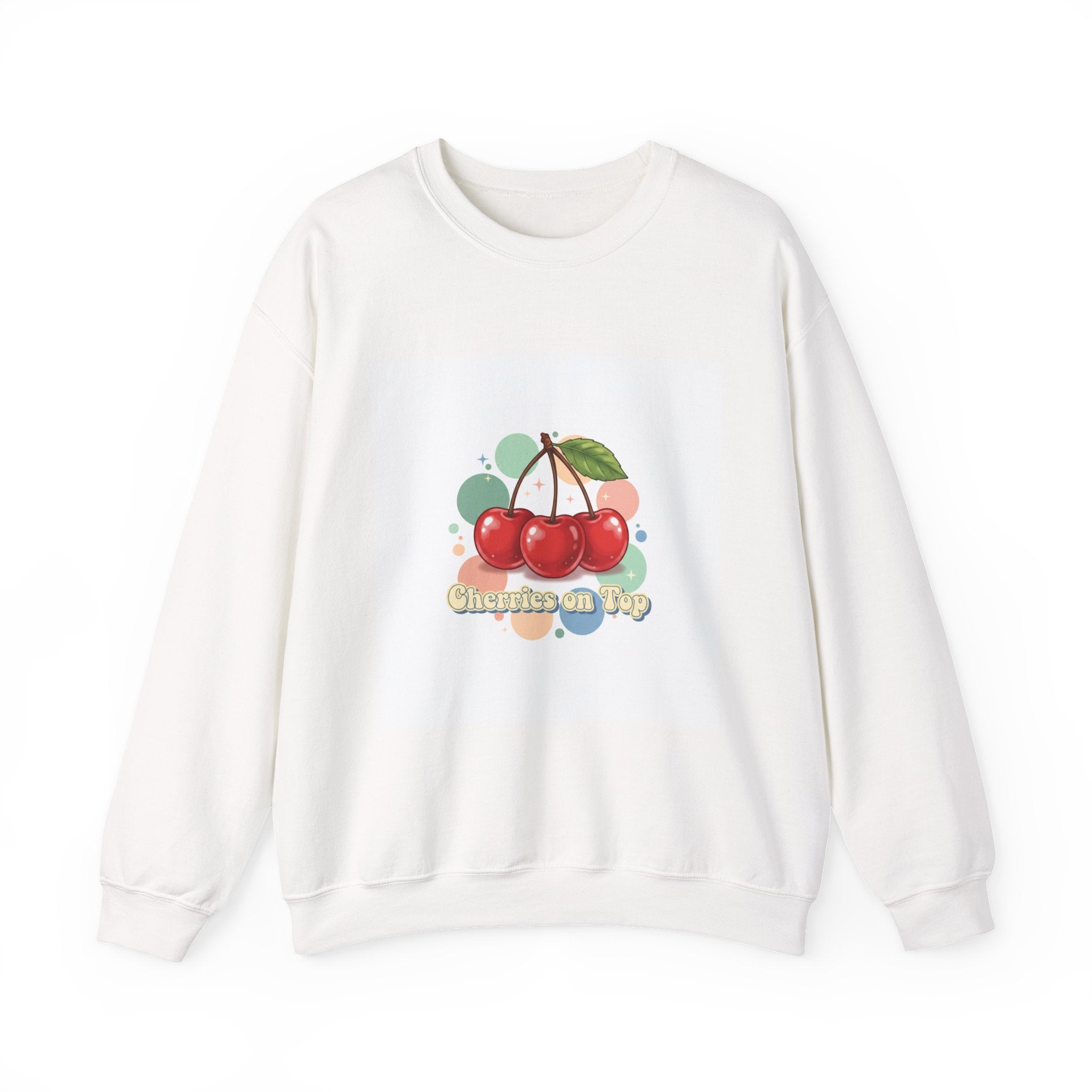 Cherries on Top Sweatshirt | vintage cherry kawaii fruit graphic