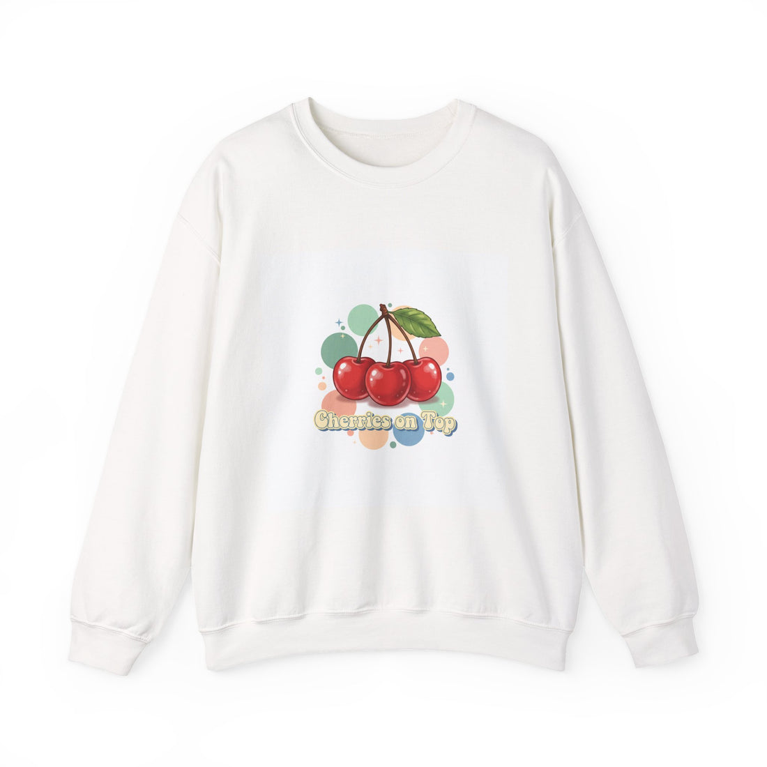Cherries on Top Sweatshirt | vintage cherry kawaii fruit graphic