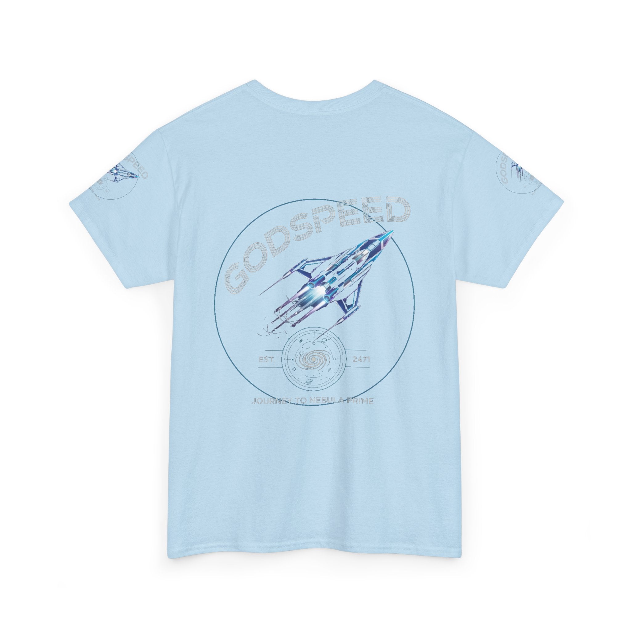 Rocket Space Unisex Tee - Godspeed to the Stars Design - Goat Corp