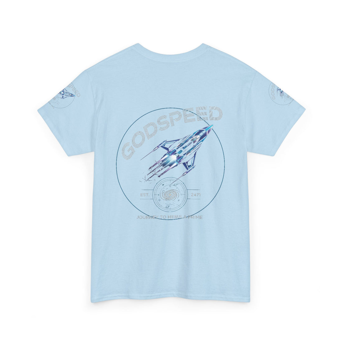Rocket Space Unisex Tee - Godspeed to the Stars Design - Goat Corp