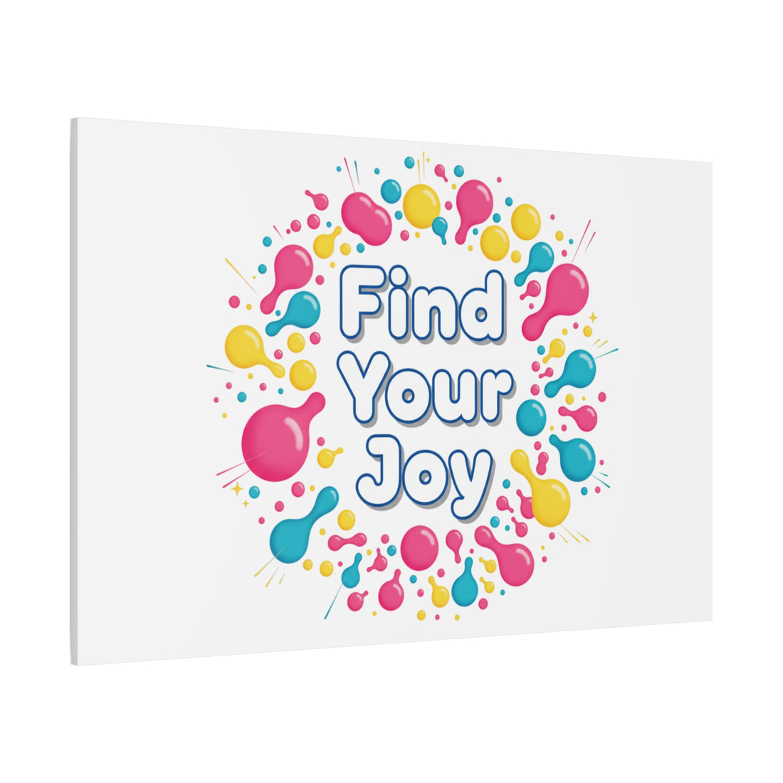 Find Your Joy Canvas | Dopamine Decor, Neon Gradient Squiggle Art