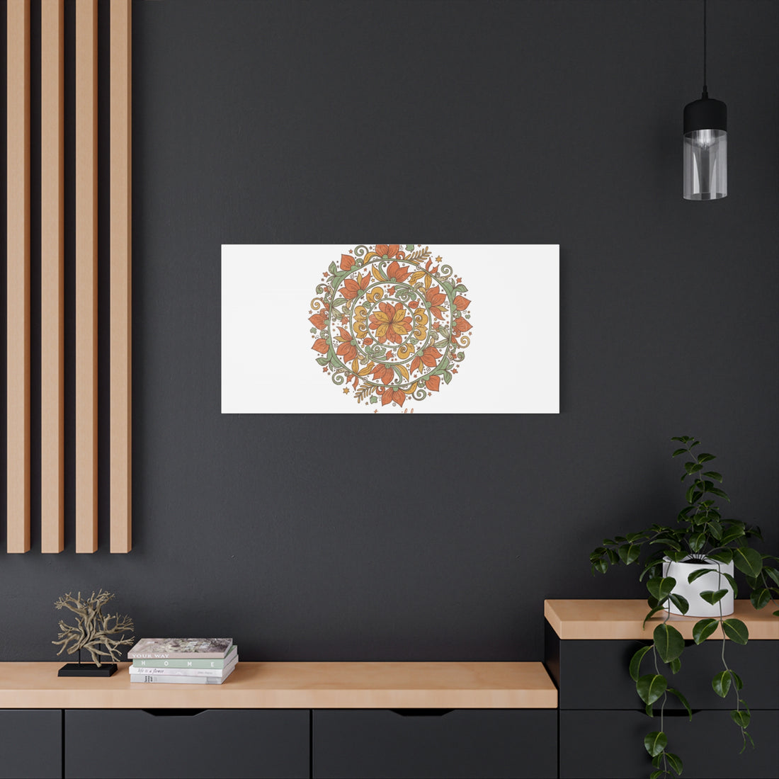 Stay Wild Mandala Canvas, Boho Paisley Wall Art | Artisanal Boho Print