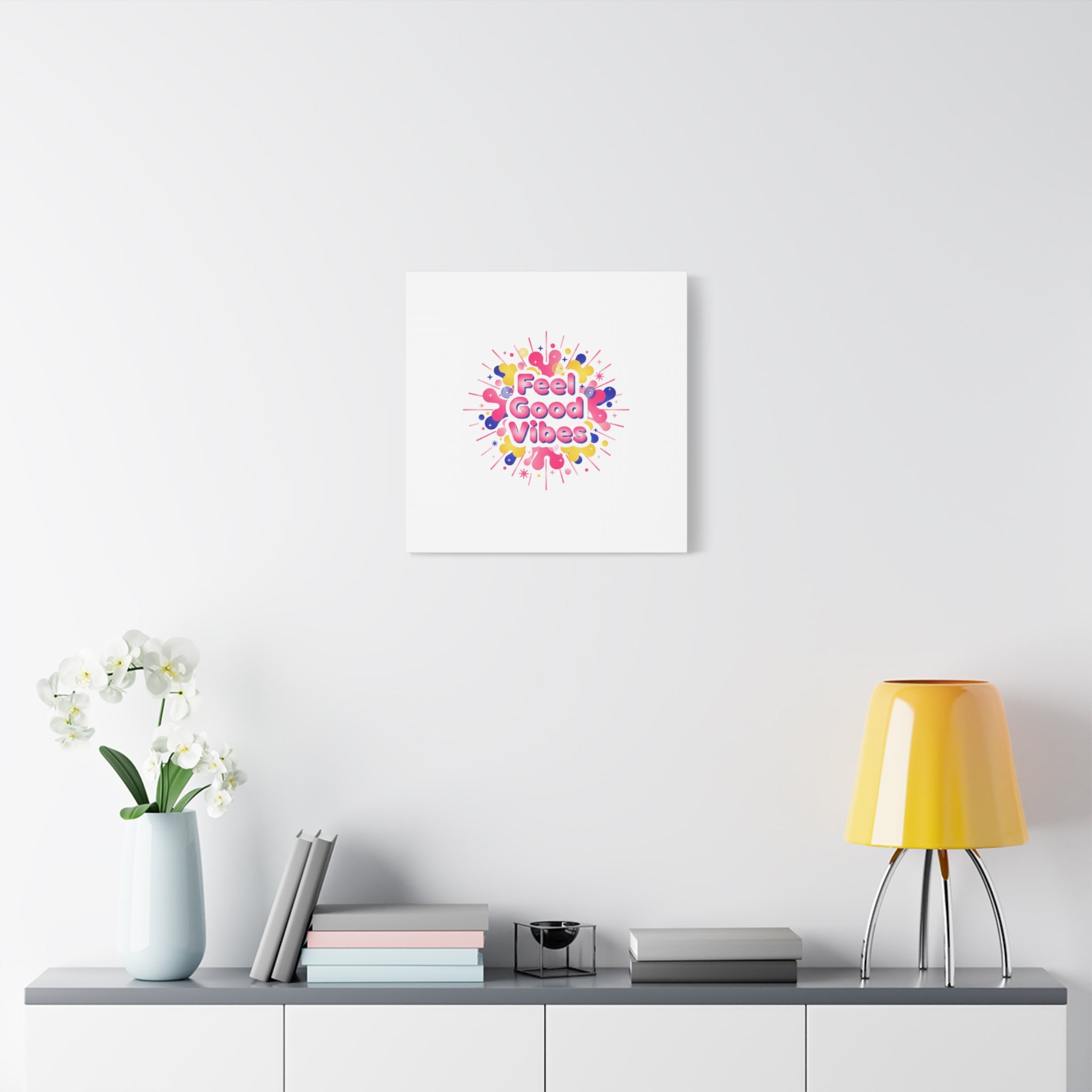 Feel Good Vibes Canvas | Dopamine Decor, Neon Gradient Squishy Art