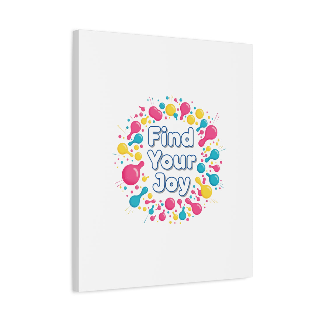 Find Your Joy Canvas | Dopamine Decor, Neon Gradient Squiggle Art