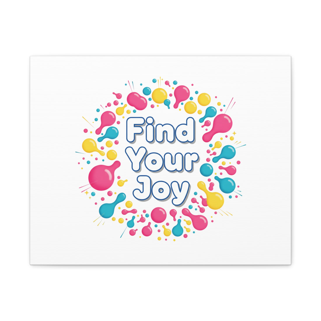 Find Your Joy Canvas | Dopamine Decor, Neon Gradient Squiggle Art
