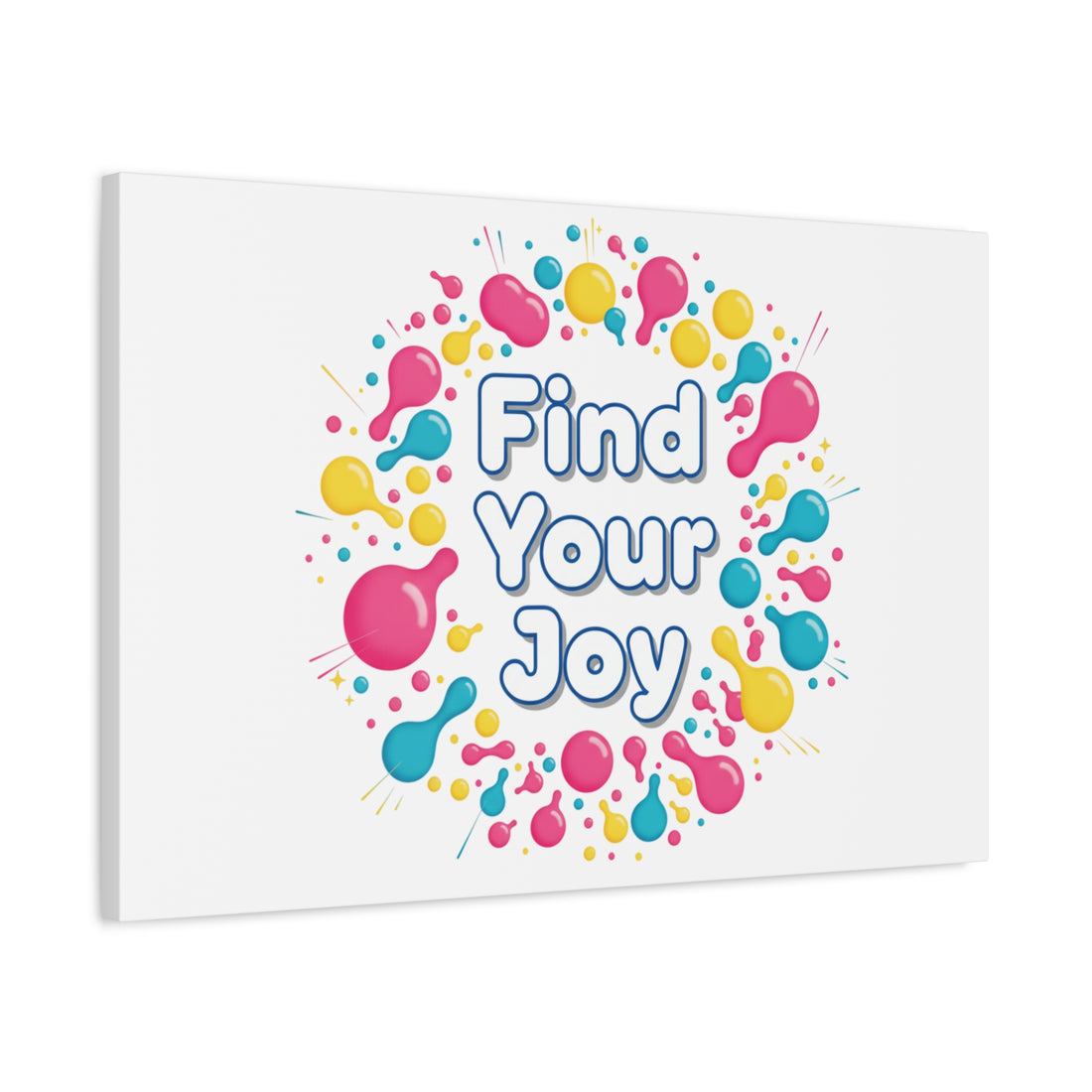 Find Your Joy Canvas | Dopamine Decor, Neon Gradient Squiggle Art