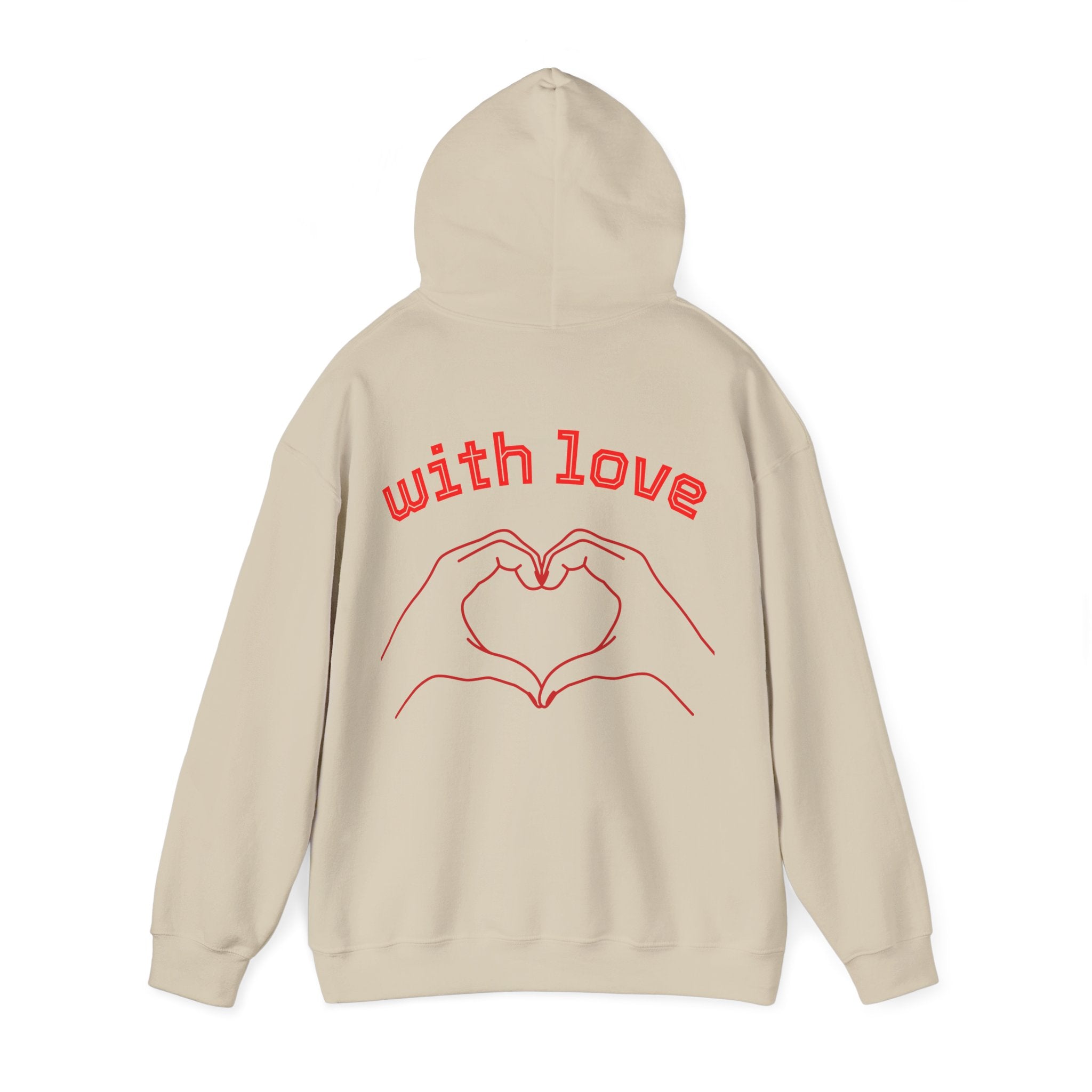 Heartfelt Love Hoodie, Unisex Hooded Sweatshirt for Couples, Valentine's Day Gift, Cozy Love Wear, Cute Friendship Sweatshirt - Goat Corp