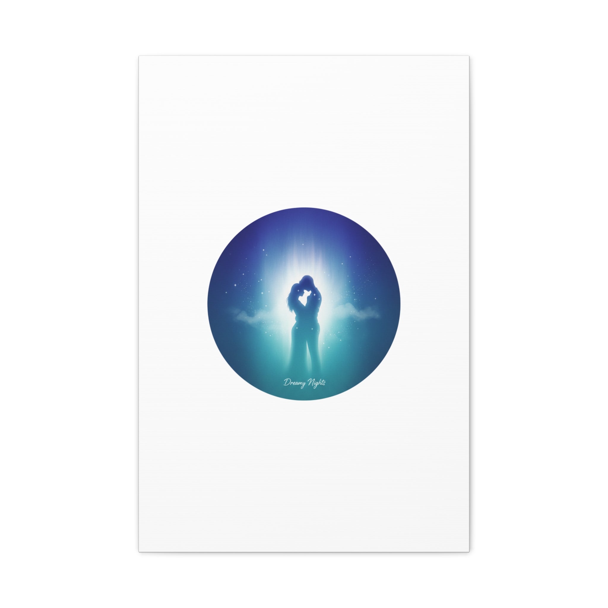 Dreamy Nightscape Canvas | Afterlight Atmospheric Print, Luminous Night Bloom