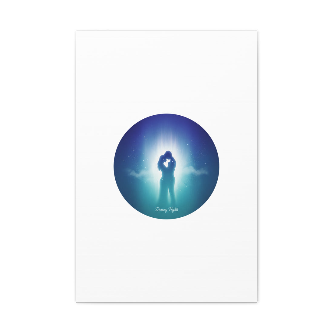 Dreamy Nightscape Canvas | Afterlight Atmospheric Print, Luminous Night Bloom