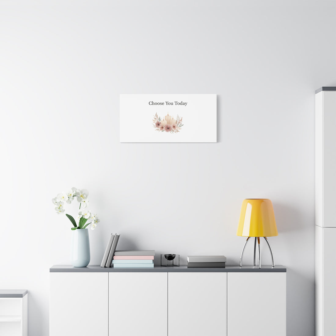 Choose You Today Canvas | Self-Love Valentine, Self Care Wall Art