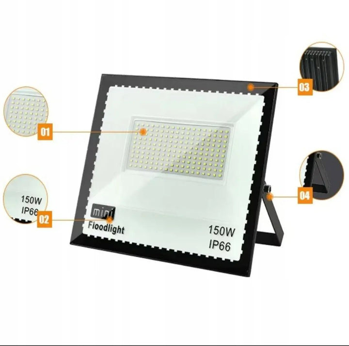 150W LED Schijnwerper – Koud Wit 10500 Lumen Floodlight