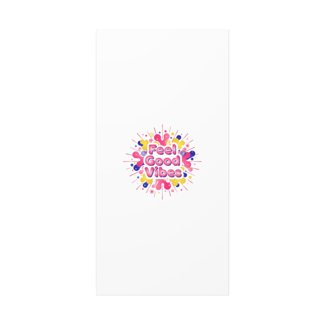 Feel Good Vibes Canvas | Dopamine Decor, Neon Gradient Squishy Art