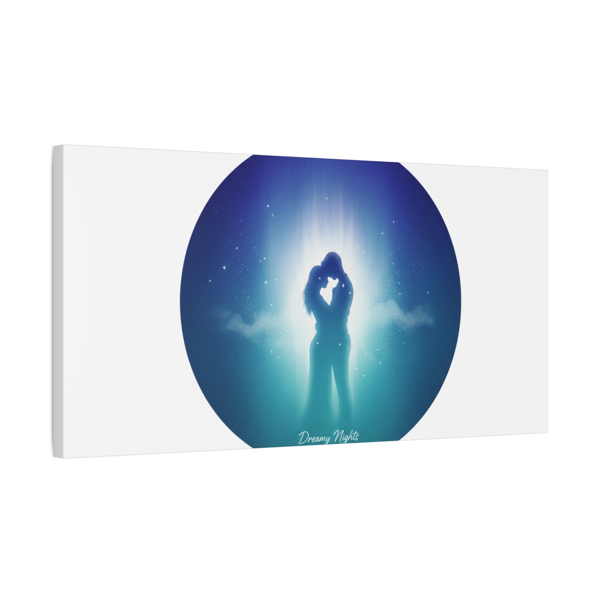 Dreamy Nightscape Canvas | Afterlight Atmospheric Print, Luminous Night Bloom