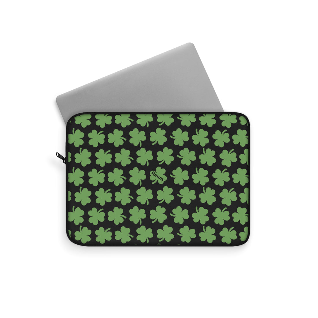 St. Patrick's Day Laptop Sleeve, Shamrock Green Tech Case, Holiday Gift, Computer Bag, Stylish Accessory - Goat Corp