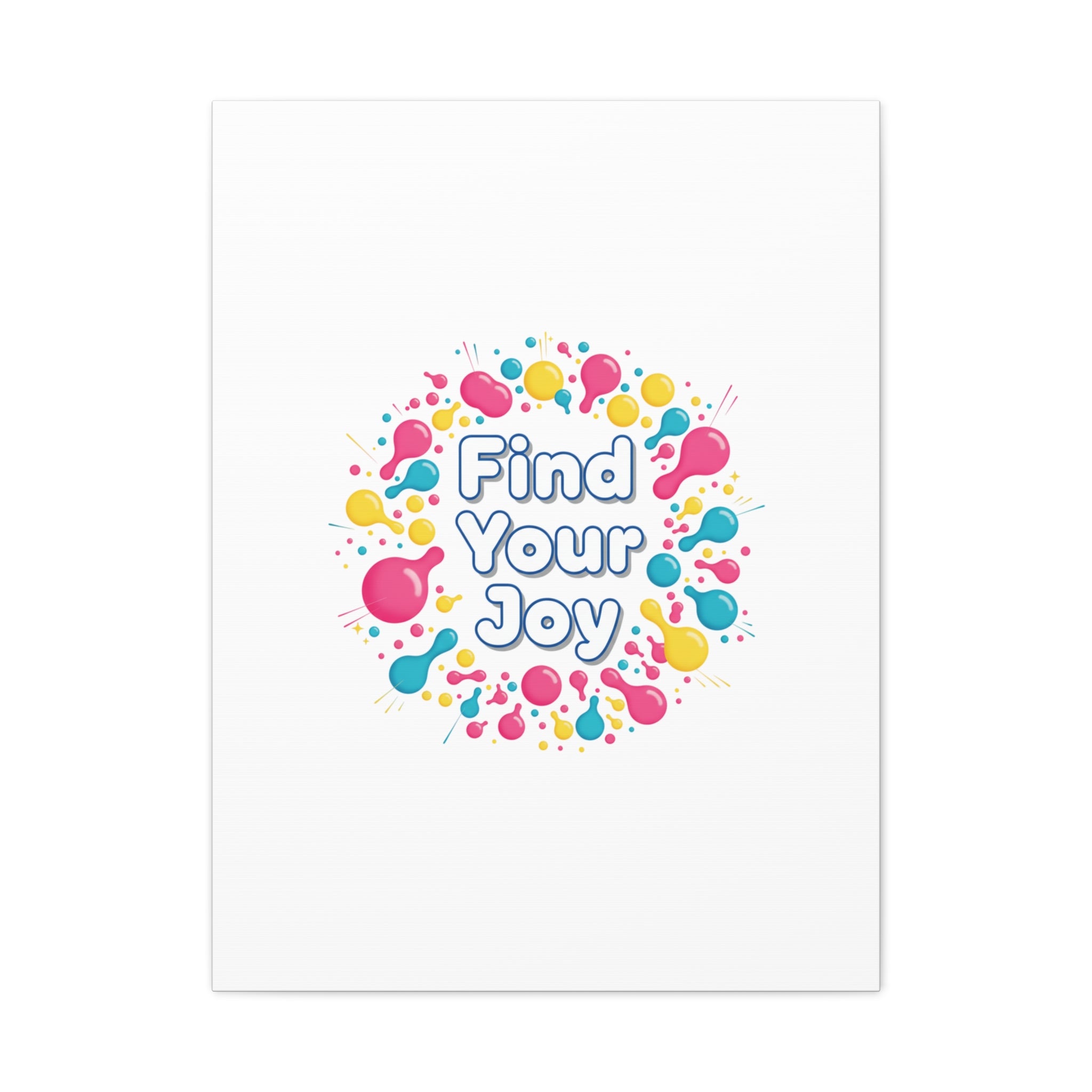 Find Your Joy Canvas | Dopamine Decor, Neon Gradient Squiggle Art