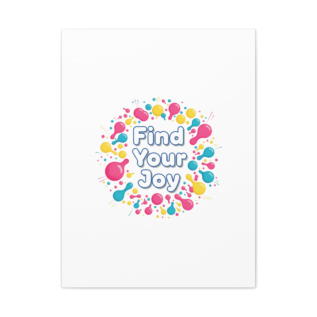 Find Your Joy Canvas | Dopamine Decor, Neon Gradient Squiggle Art