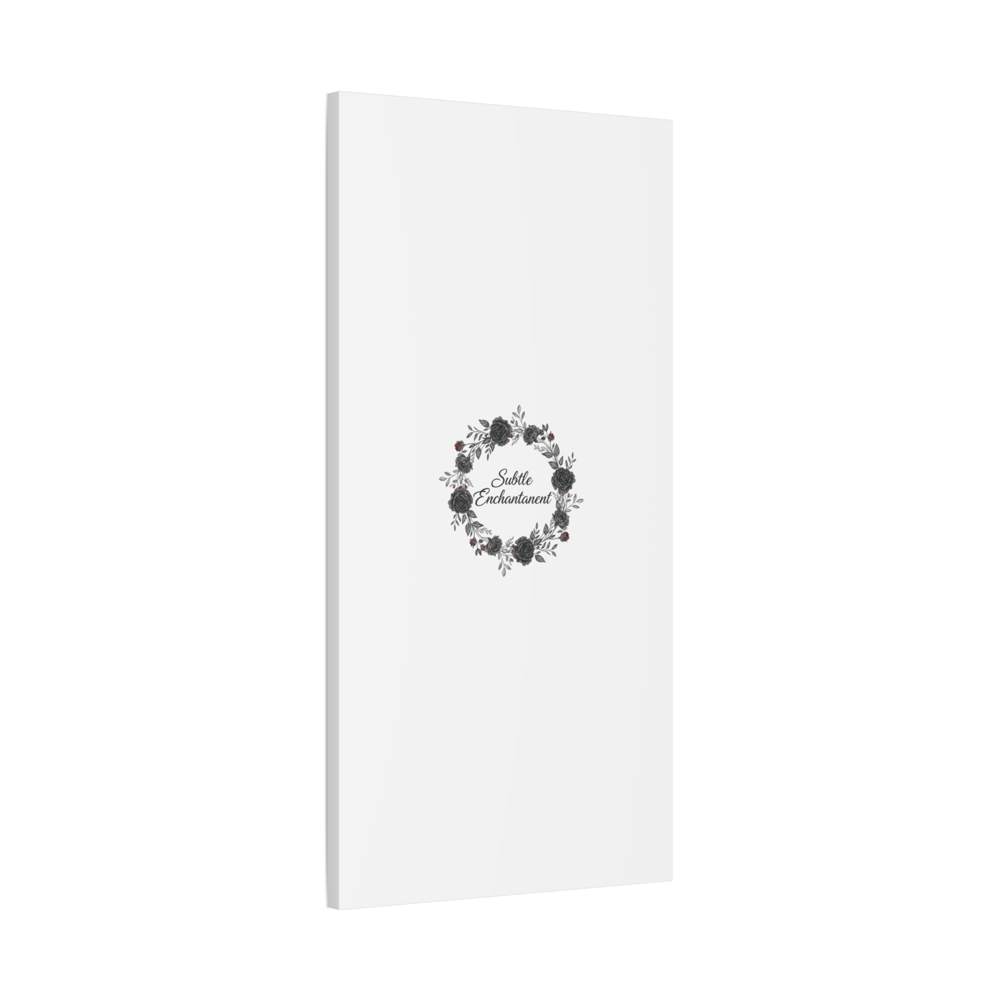 Moon Rose Wreath Canvas, Romantic Gothic Lite, Soft Goth Floral Wall Art