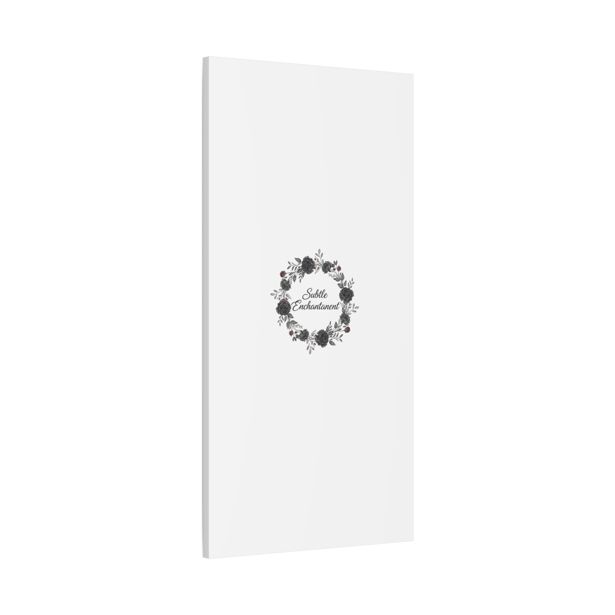 Moon Rose Wreath Canvas, Romantic Gothic Lite, Soft Goth Floral Wall Art