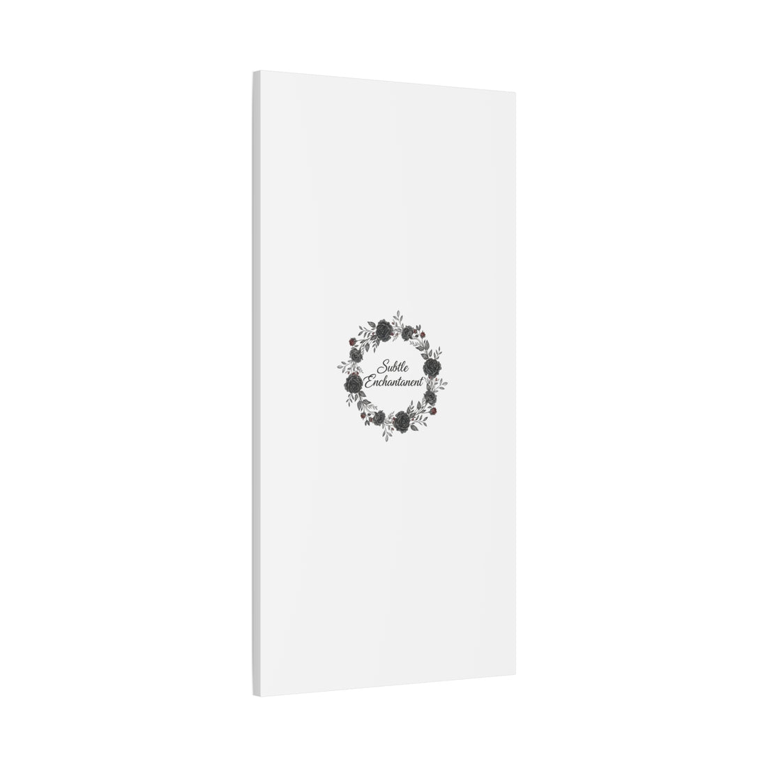 Moon Rose Wreath Canvas, Romantic Gothic Lite, Soft Goth Floral Wall Art