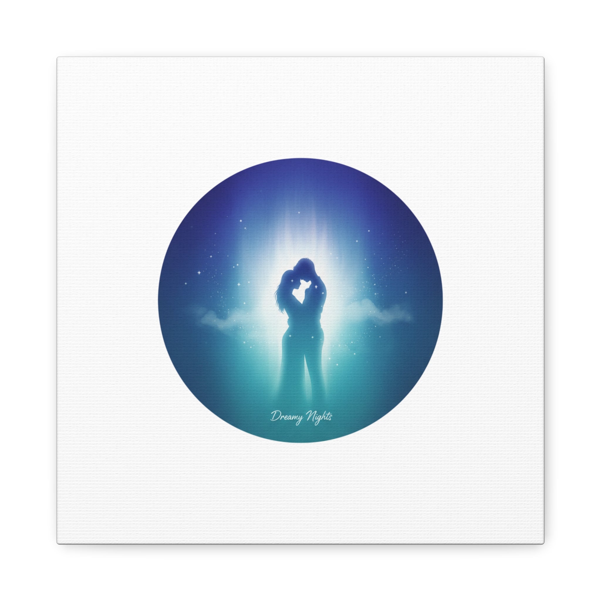 Dreamy Nightscape Canvas | Afterlight Atmospheric Print, Luminous Night Bloom