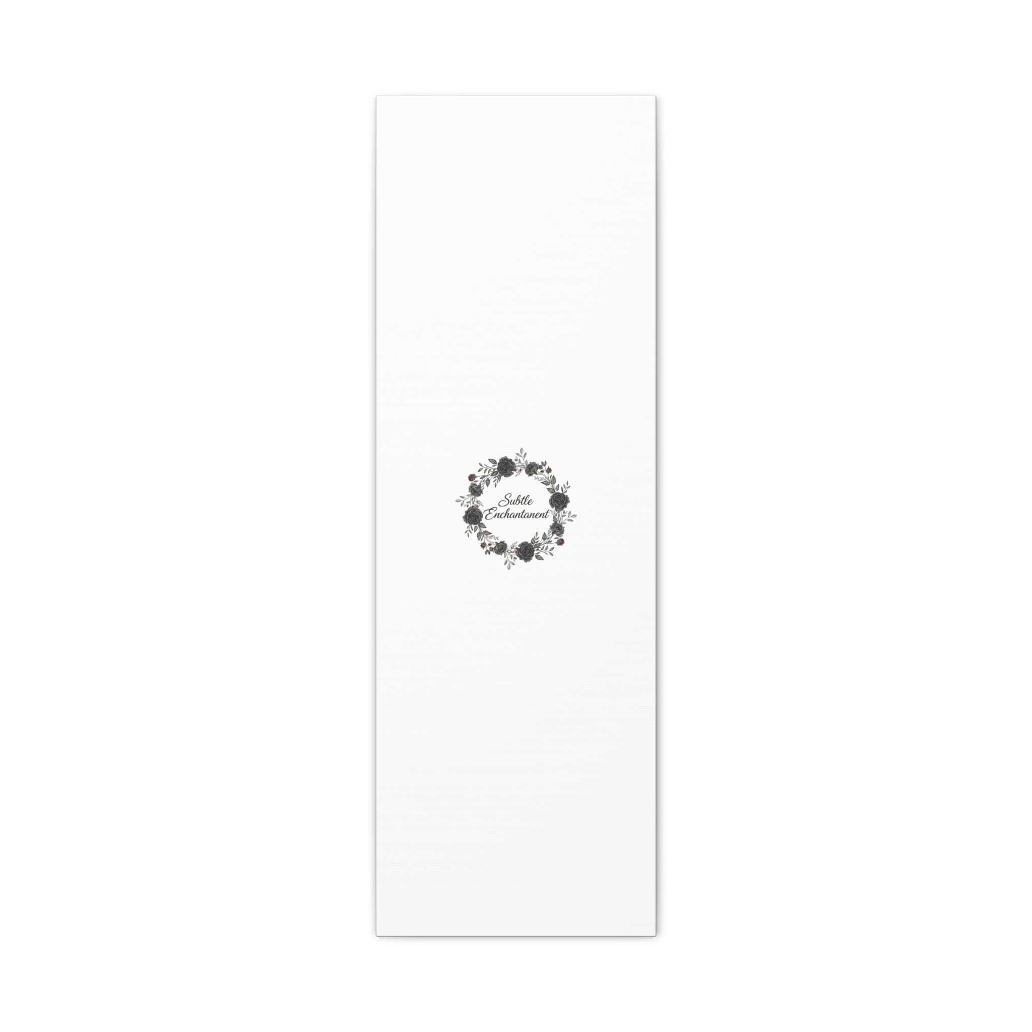 Moon Rose Wreath Canvas, Romantic Gothic Lite, Soft Goth Floral Wall Art