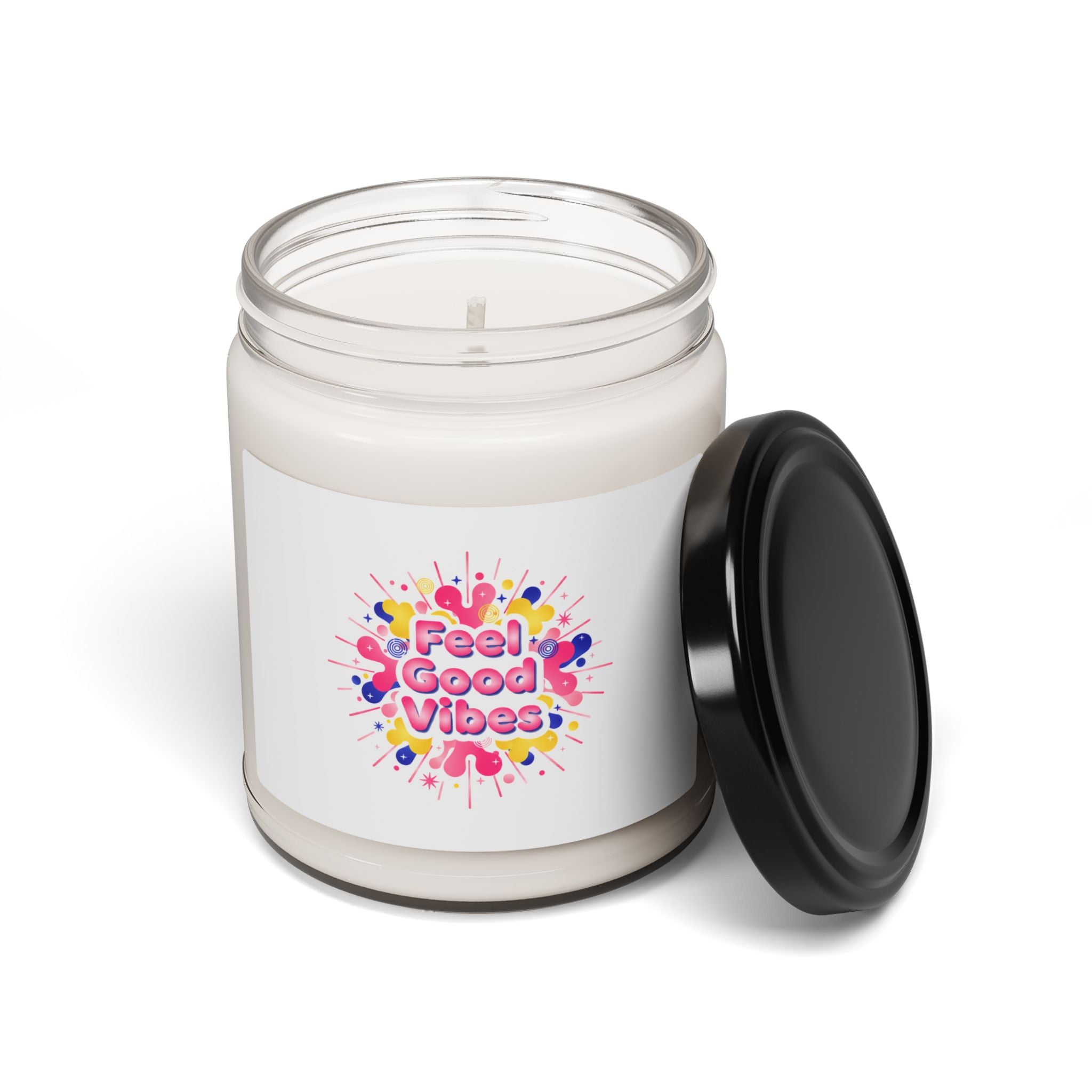 Feel Good Vibes Candle | Dopamine Decor, Neon Gradient Soy Jar