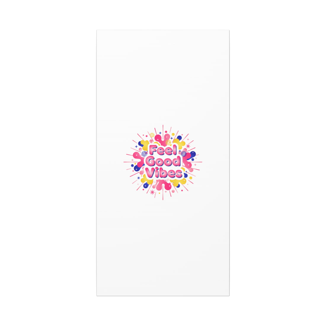 Feel Good Vibes Canvas | Dopamine Decor, Neon Gradient Squishy Art