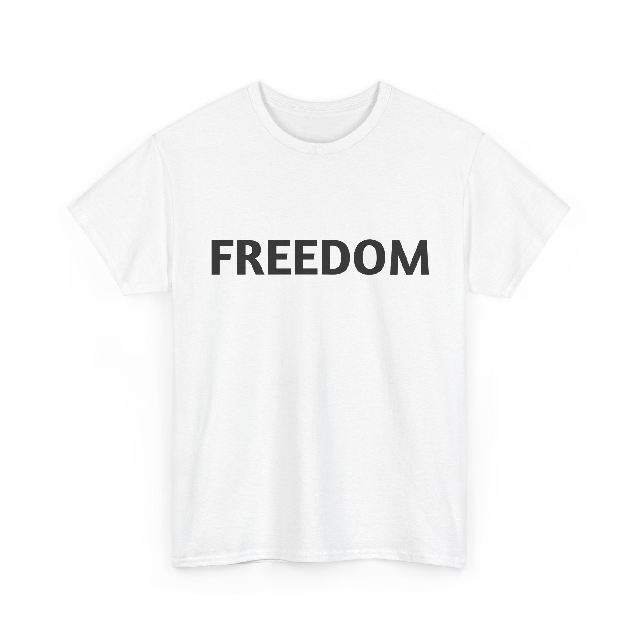 T-Shirt - Freedom for All Stop the War and Hate Unisex Heavy Cotton Tee - Goat Corp