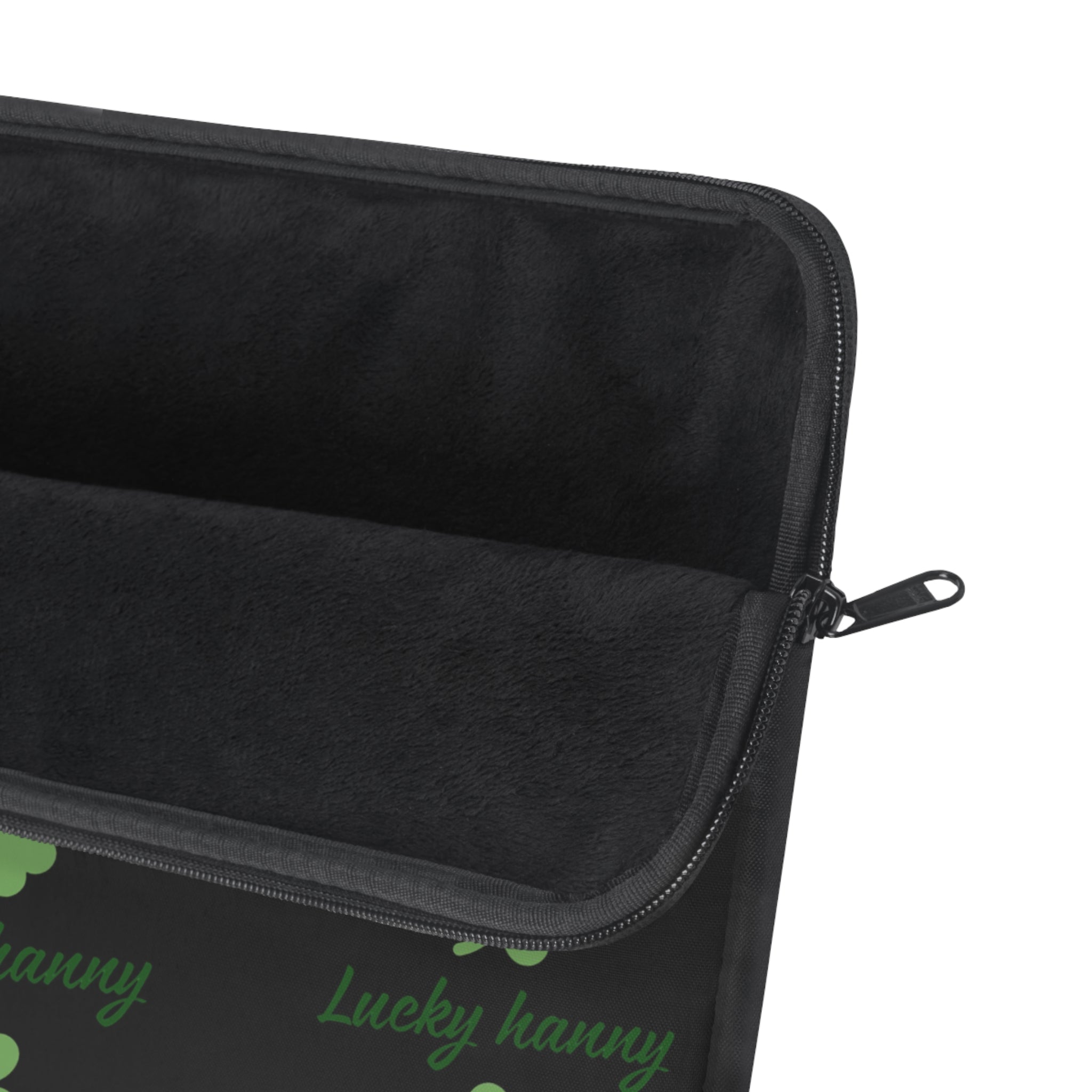 Lucky Hanny Clovers Laptop Sleeve | St. Patrick's Day Gift | Trendy Tech Case | Lucky Charm Sleeve | Green Shamrock Design - Goat Corp