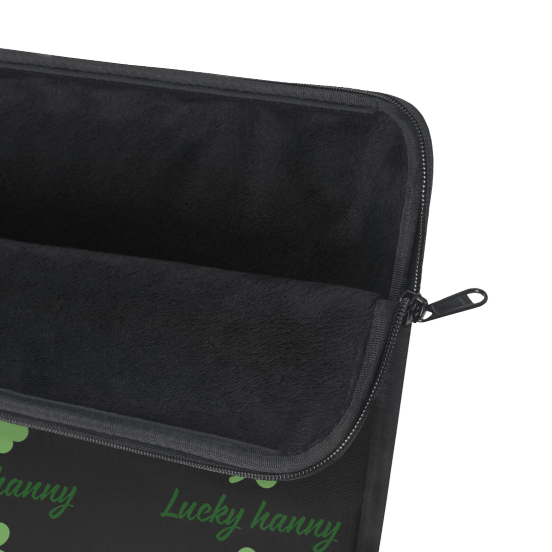 Lucky Hanny Clovers Laptop Sleeve | St. Patrick's Day Gift | Trendy Tech Case | Lucky Charm Sleeve | Green Shamrock Design - Goat Corp