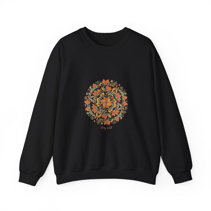 Boho Mandala Sweatshirt, mandala pattern print, vintage paisley design