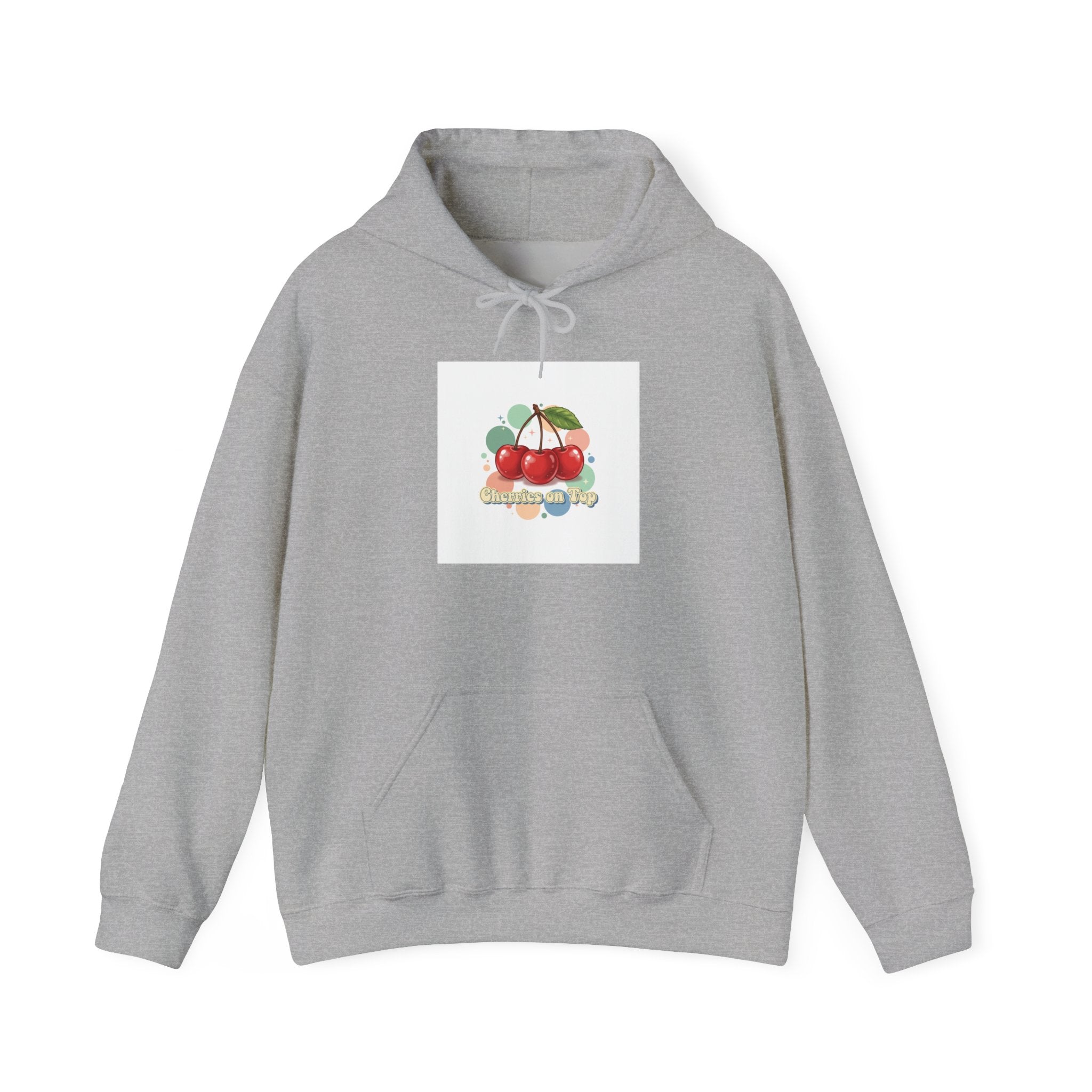 Cherry Cluster Hoodie | vintage cherry design, kawaii fruit graphic