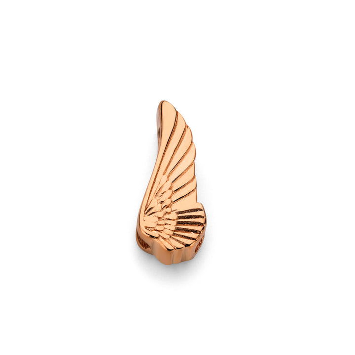 Mesh charm angel wing rosé gold