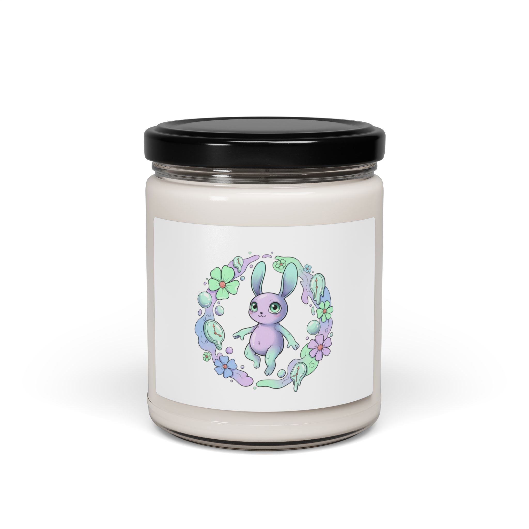 Micro-Surreal Pastel Bunny Candle, Soy Candle | Weirdcore Cute-Weird Art