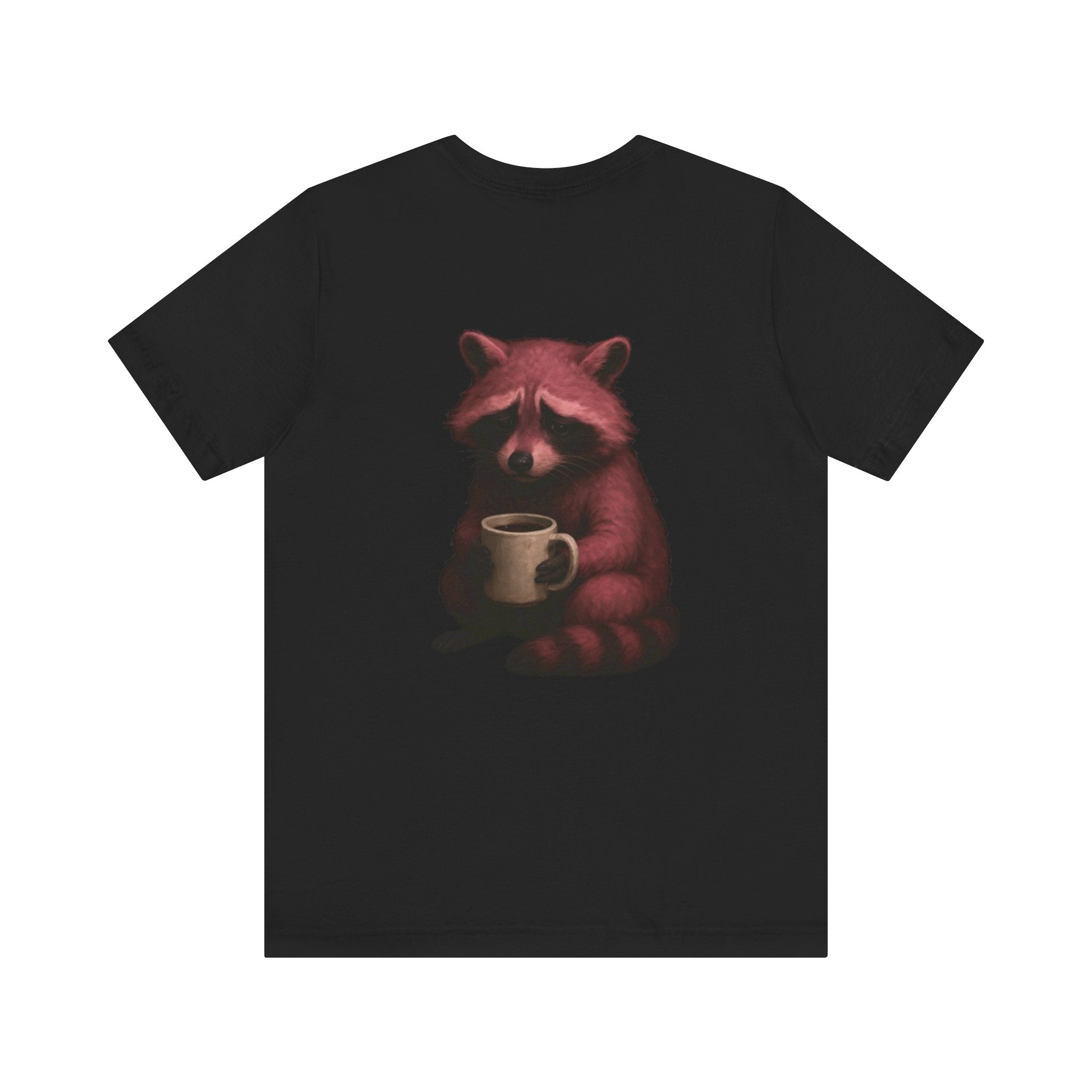 Cozy Raccoon Print Tee, Cute Animal Lover Shirt, Gift for Friends, Unique Graphic Tee, Fun Casual Wear, Everyday Comfort - Goat Corp