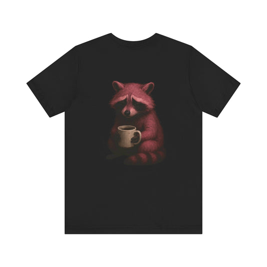 Cozy Raccoon Print Tee, Cute Animal Lover Shirt, Gift for Friends, Unique Graphic Tee, Fun Casual Wear, Everyday Comfort