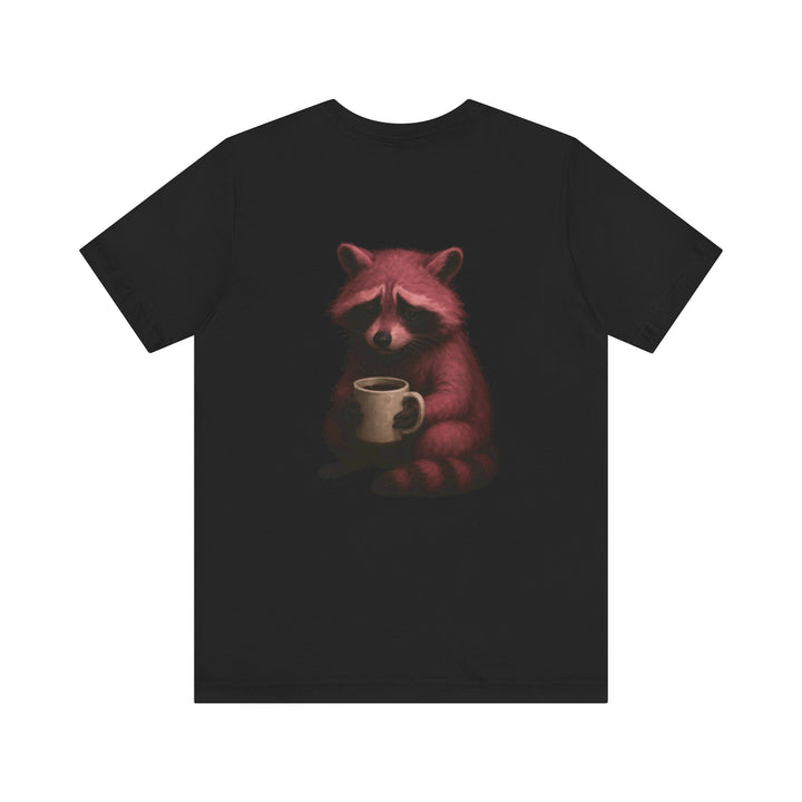 Cozy Raccoon Print Tee, Cute Animal Lover Shirt, Gift for Friends, Unique Graphic Tee, Fun Casual Wear, Everyday Comfort - Goat Corp