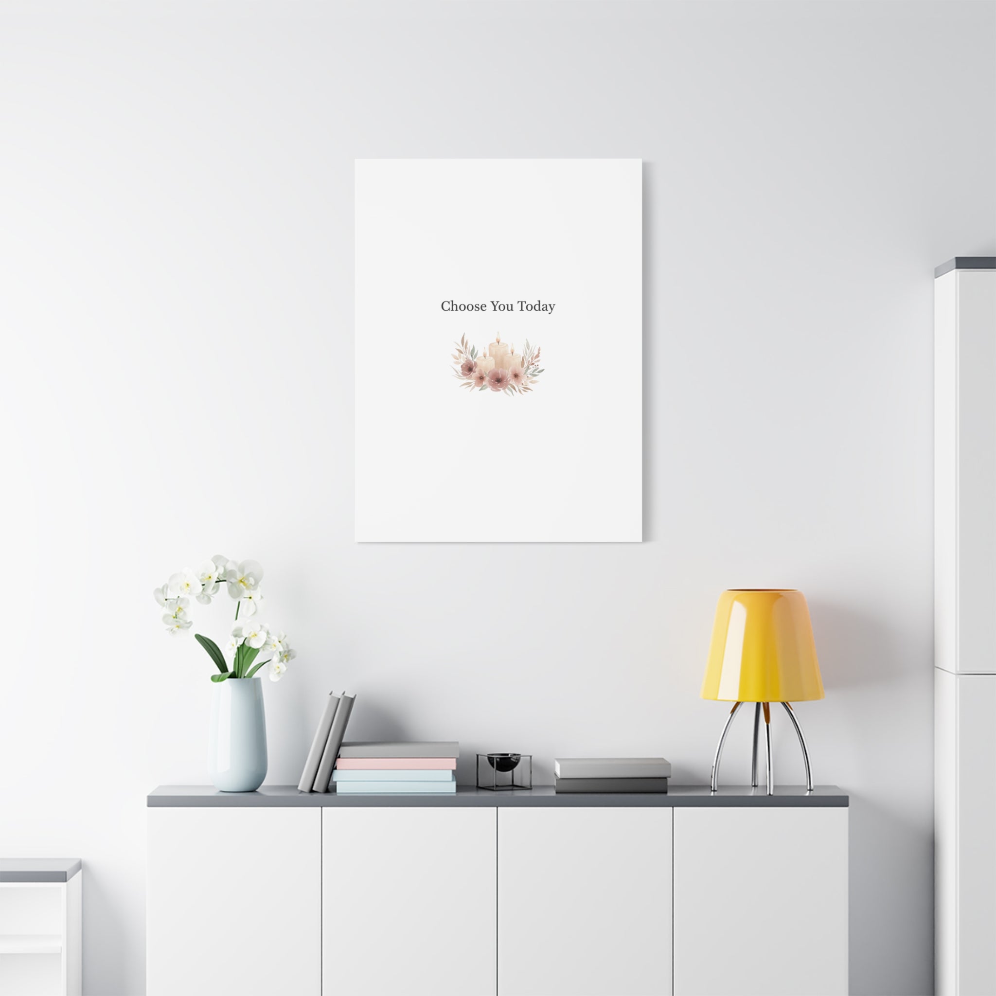 Choose You Today Canvas | Self-Love Valentine, Self Care Wall Art