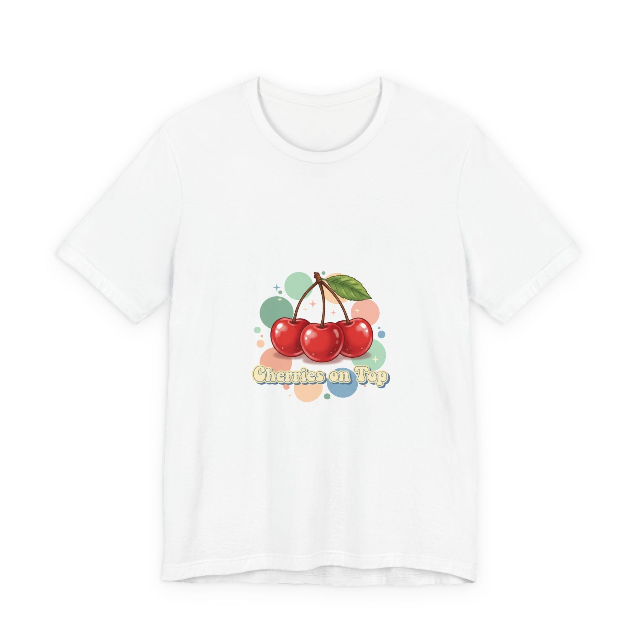 Cherry Cluster Tee | vintage cherry design, kawaii fruit graphic