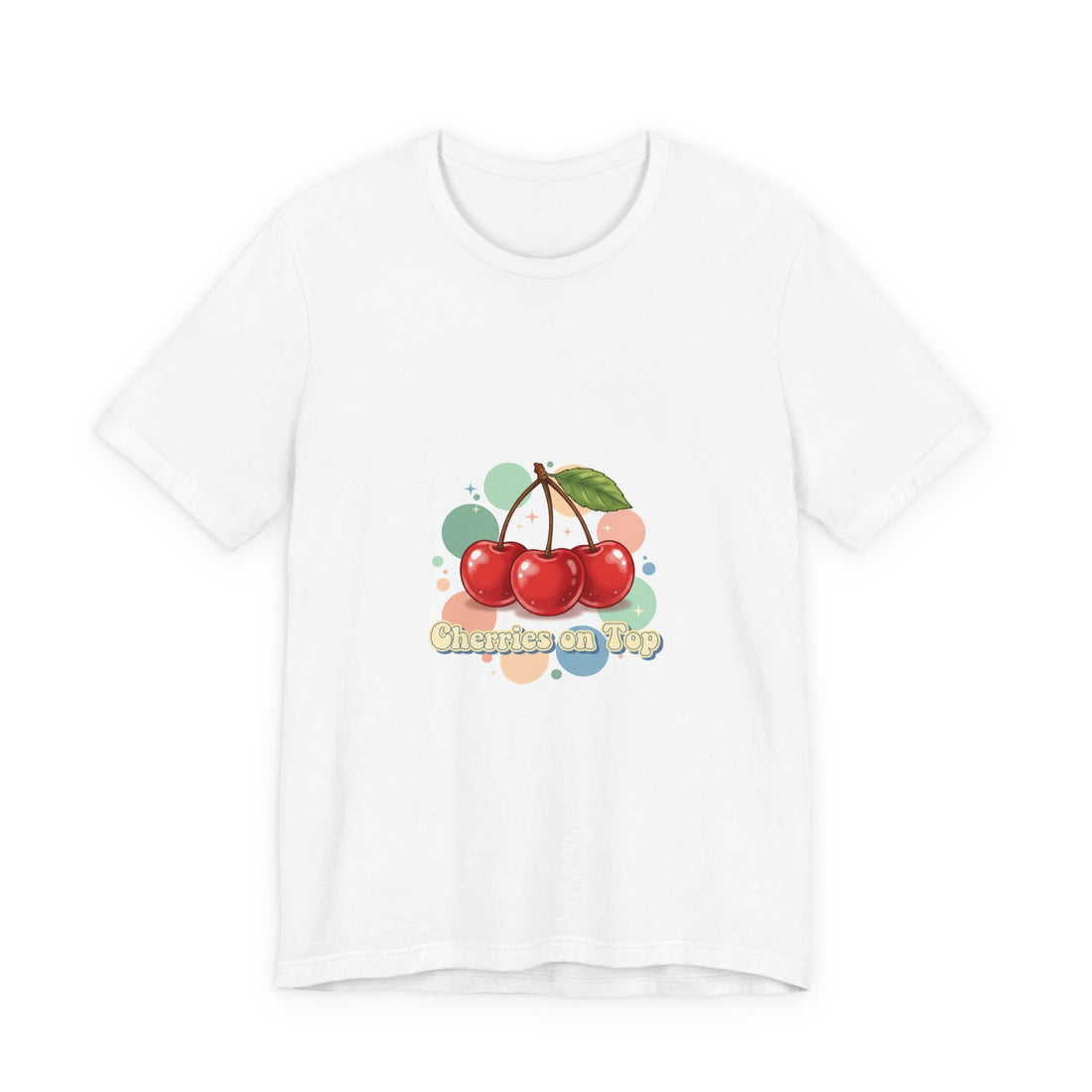 Cherry Cluster Tee | vintage cherry design, kawaii fruit graphic
